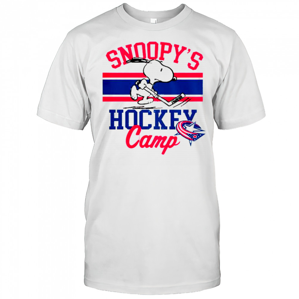 Snoopy Columbus Blue Jackets Snoopy’s Camp Snoopy NHL All Teams T-Shirt
