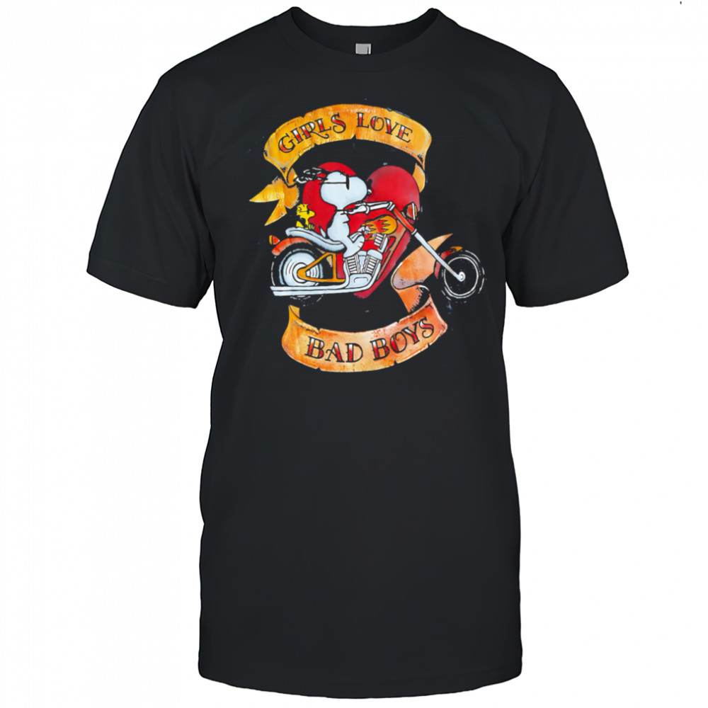 Snoopy girls love bad boys shirt