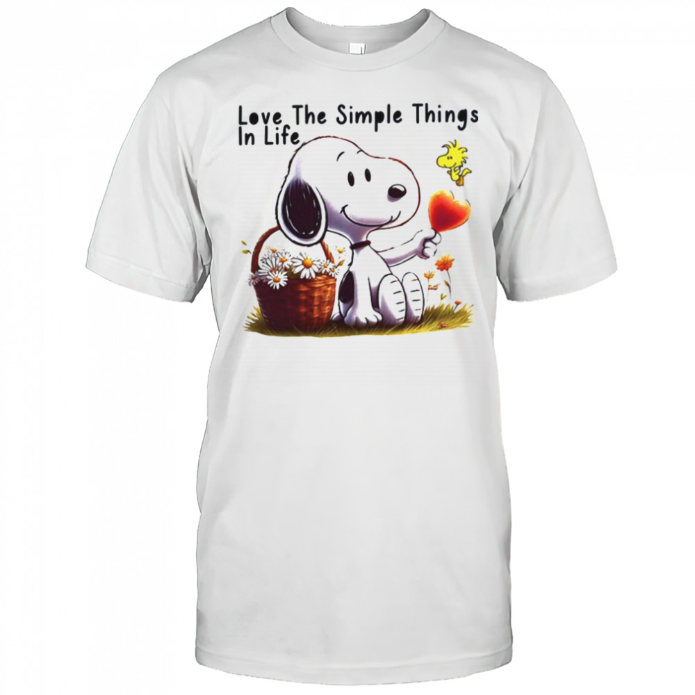 Snoopy love the simple things in life shirt