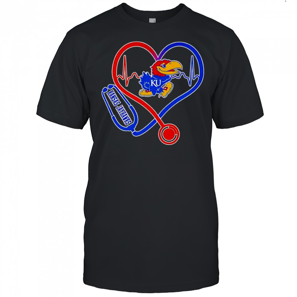 Stethoscope Heart Kansas Jayhawks T-Shirt