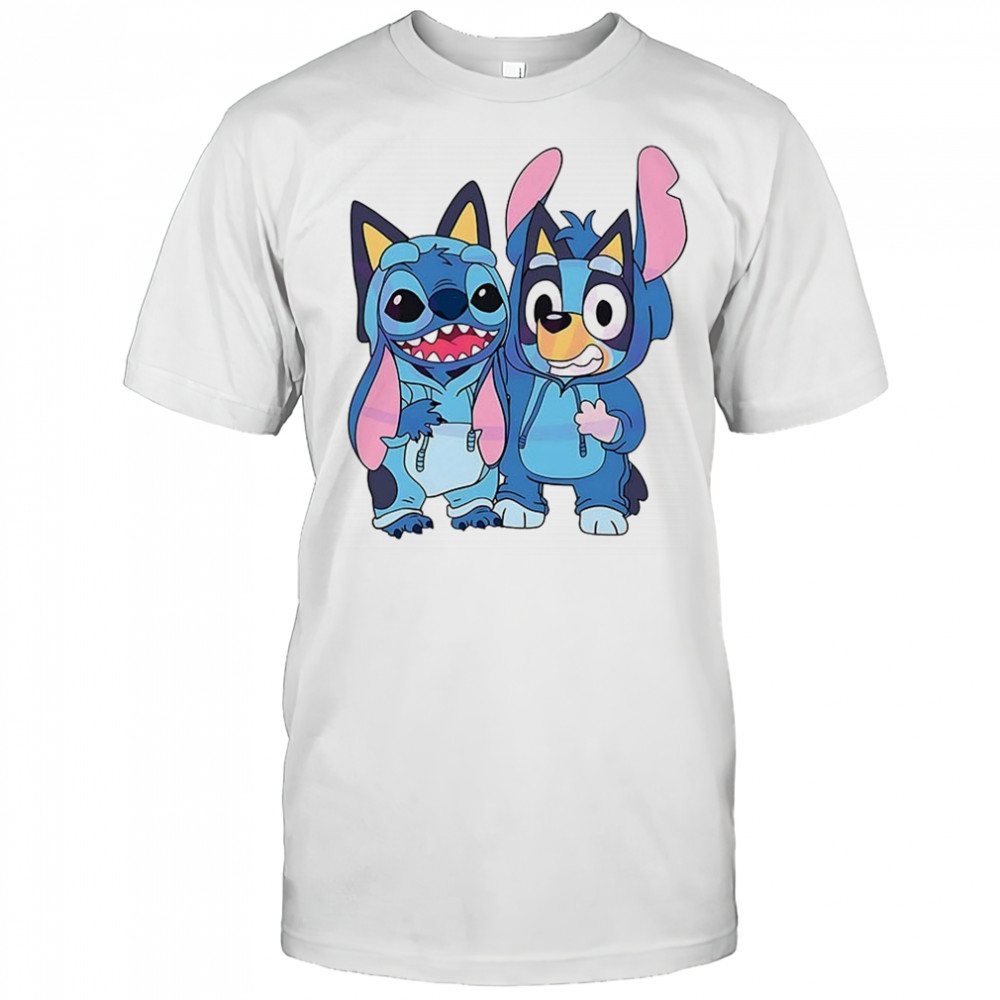 Stitch and Bluey bluey costume cute cartoon characters shirt