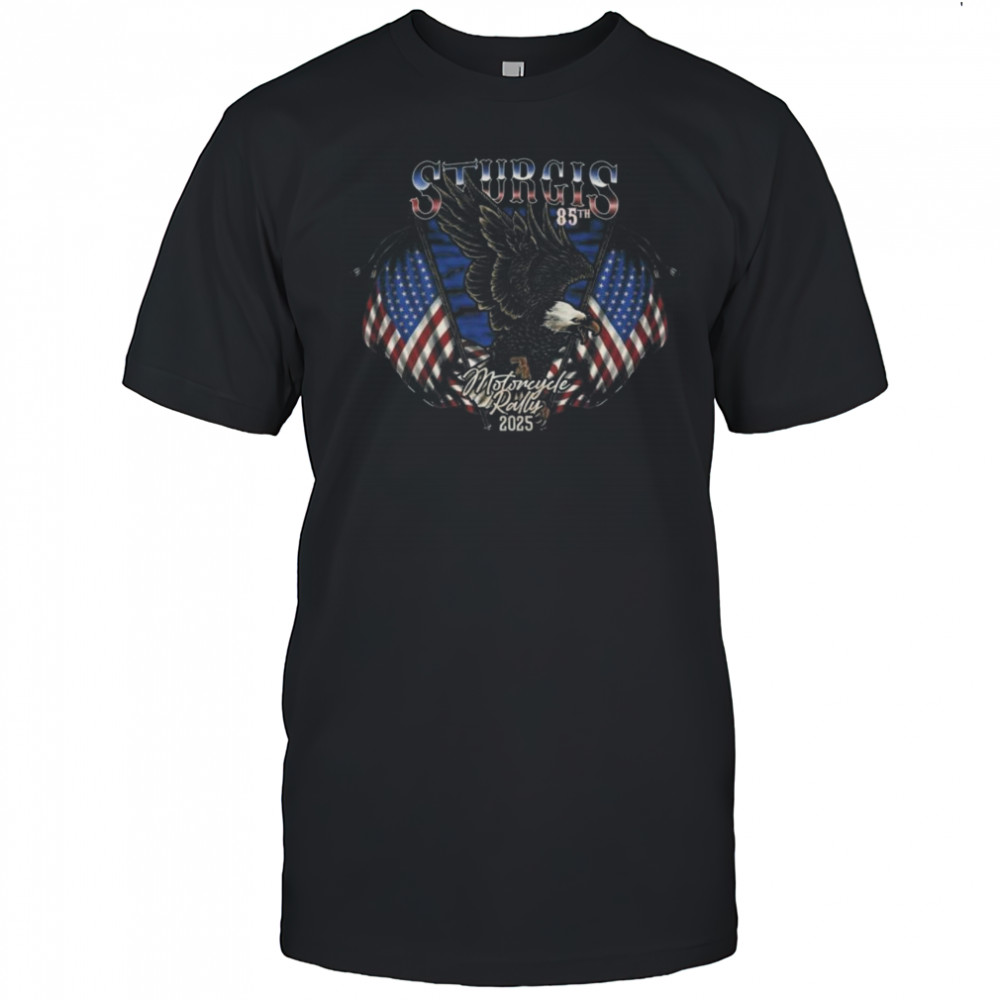 Sturgis Rally 2025 85th Anniversary Eagle Flag Shirt