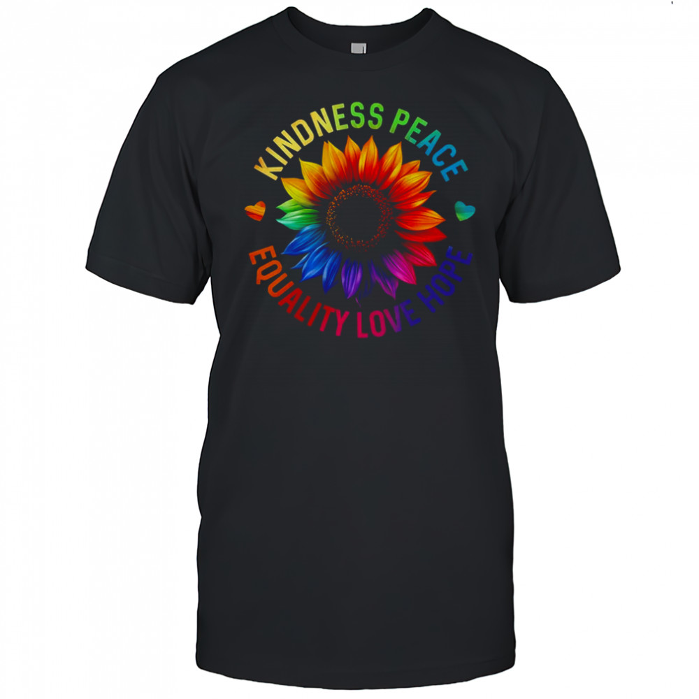 Sunflower Rainbow Ally LGBTQ LGBT Gay Pride Month Women shirt