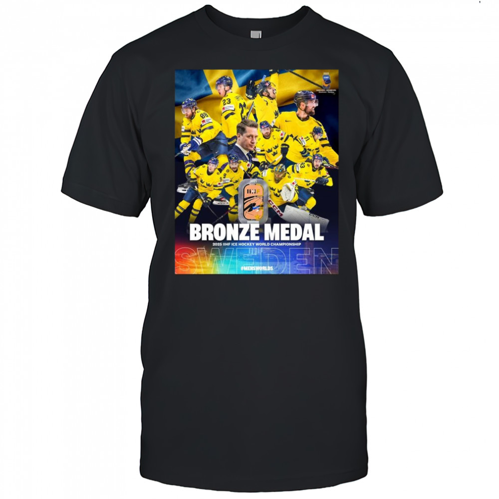 Swedish National Men’s Ice Hockey Back-To-Back Bronze Medal 2025 IIHF Ice Hockey World Championship Shirt