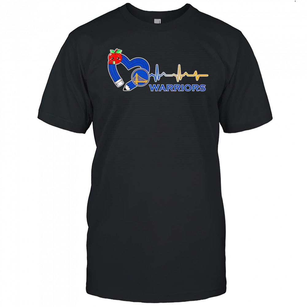 Teacher pencil heart Golden State Warriors shirt