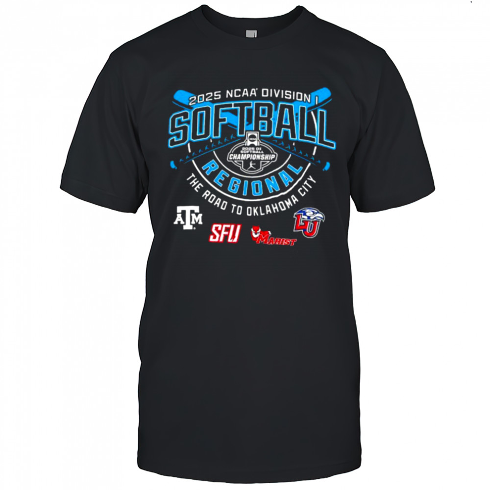Texas A&M SFU Marist Red Foxes Liberty Flames NCAA Division I Softball Regional 2025 shirt