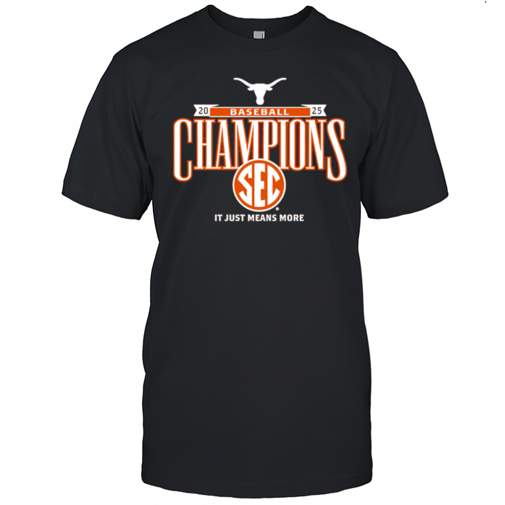 Texas Longhorns Baseball Regular Season Southeastern Conference Champions 2025 Baseball shirt