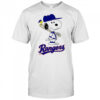 Texas Rangers Snoopy Baseball funny cartoon shirt