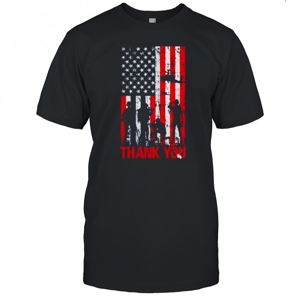 Thank you Veteran US flag memorial day shirt