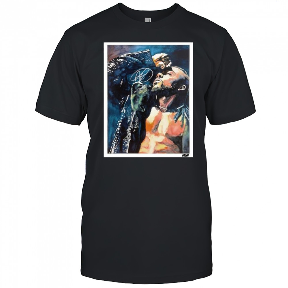 The Art of Rob Schamberger – Swerve Strickland AEW Signature t-shirt