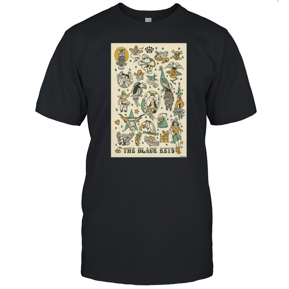 The Black Keys Ford Amphitheater Colorado Springs CO May 25 2025 Tour t-shirt