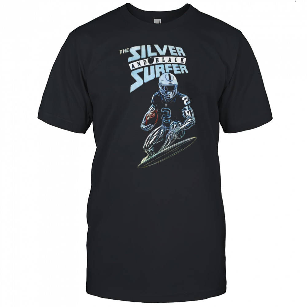 The silver and black surfer shirt