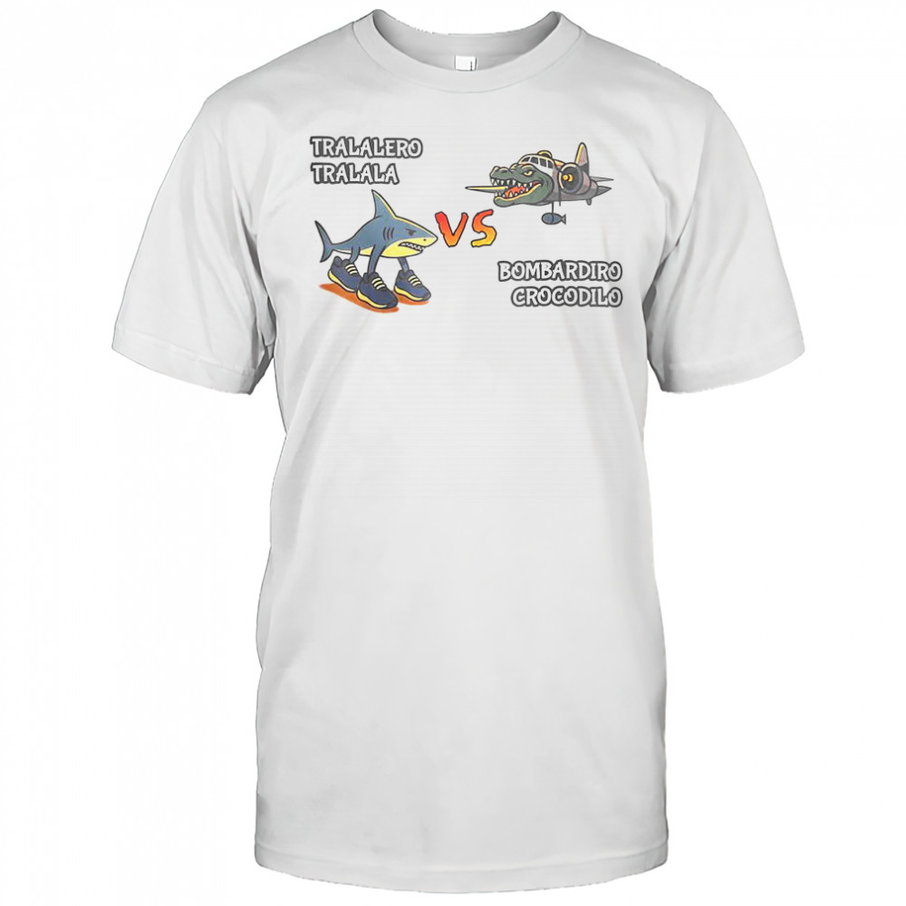 Tralalero Tralala Brainrot Meme Bombardino Crocodilo Italian T-Shirt