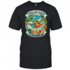 Turks And Caicos Caribbean Cute Sea Turtle Surfing Summer Vacation shirt