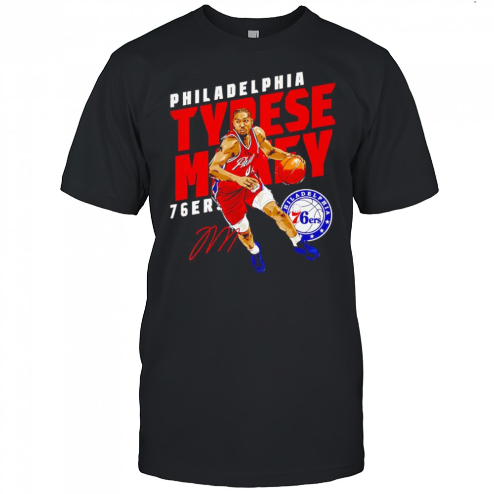 Tyrese Maxey Philadelphia 76ers Slant shirt