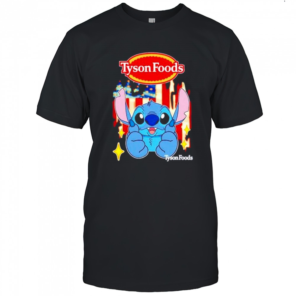 Tyson Foods Stitch US flag 4th of July shirt