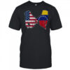 USA And Venezuela Flags Hands Together T-Shirt