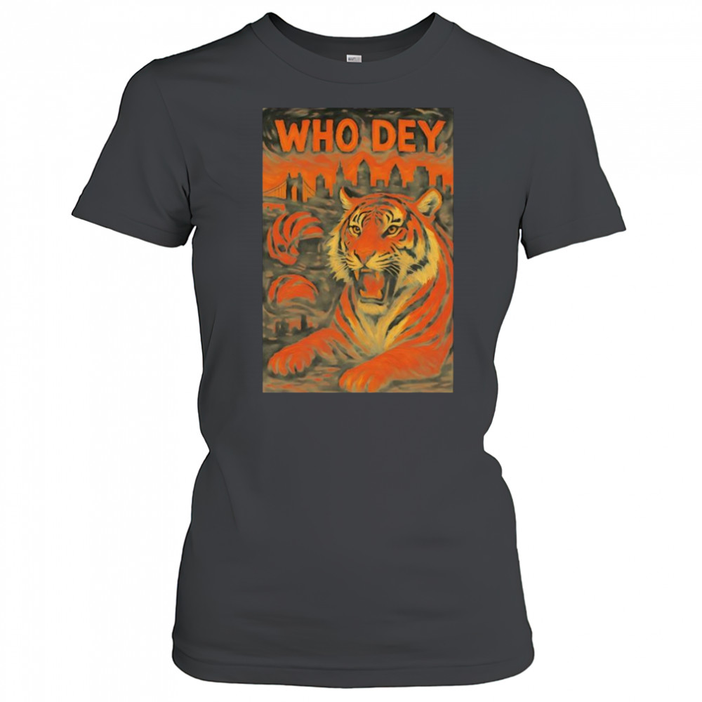 Van Gogh style Tiger Who Dey shirt