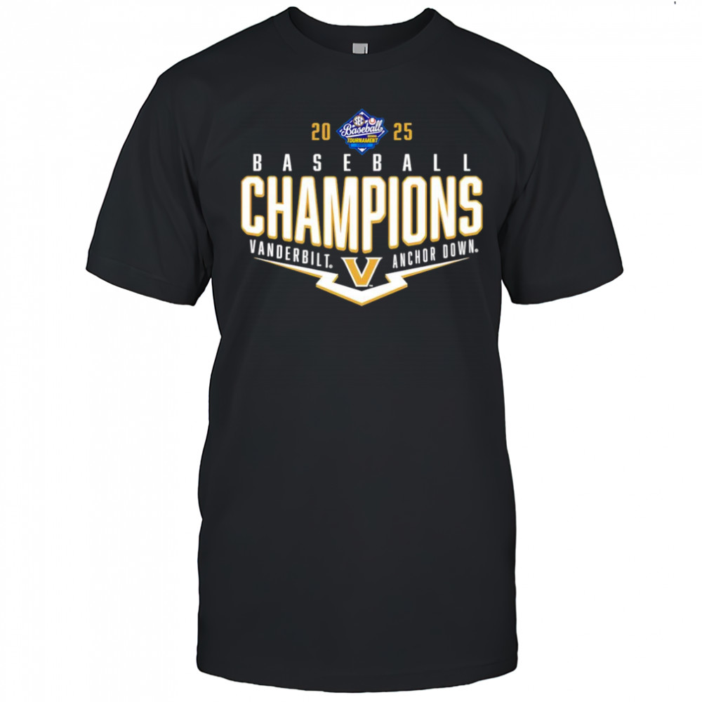 Vanderbilt Commodores 2025 SEC Baseball Conference Tournament Champions Playoff Pitch shirt
