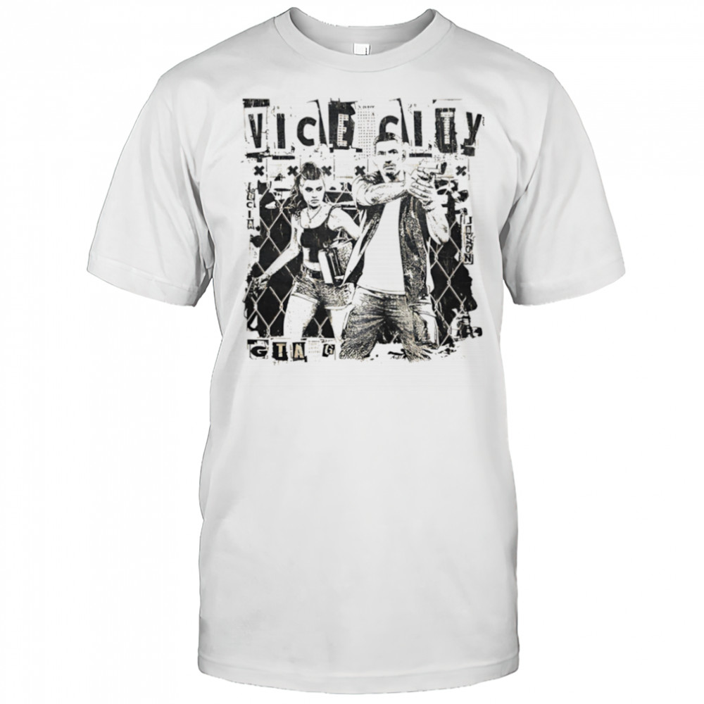 Vice City Gtag vintage black white shirt