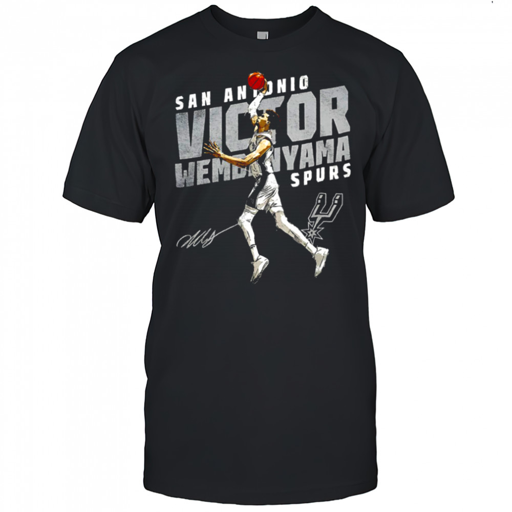 Victor Wembanyama San Antonio Spurs basketball player slant signature shirt