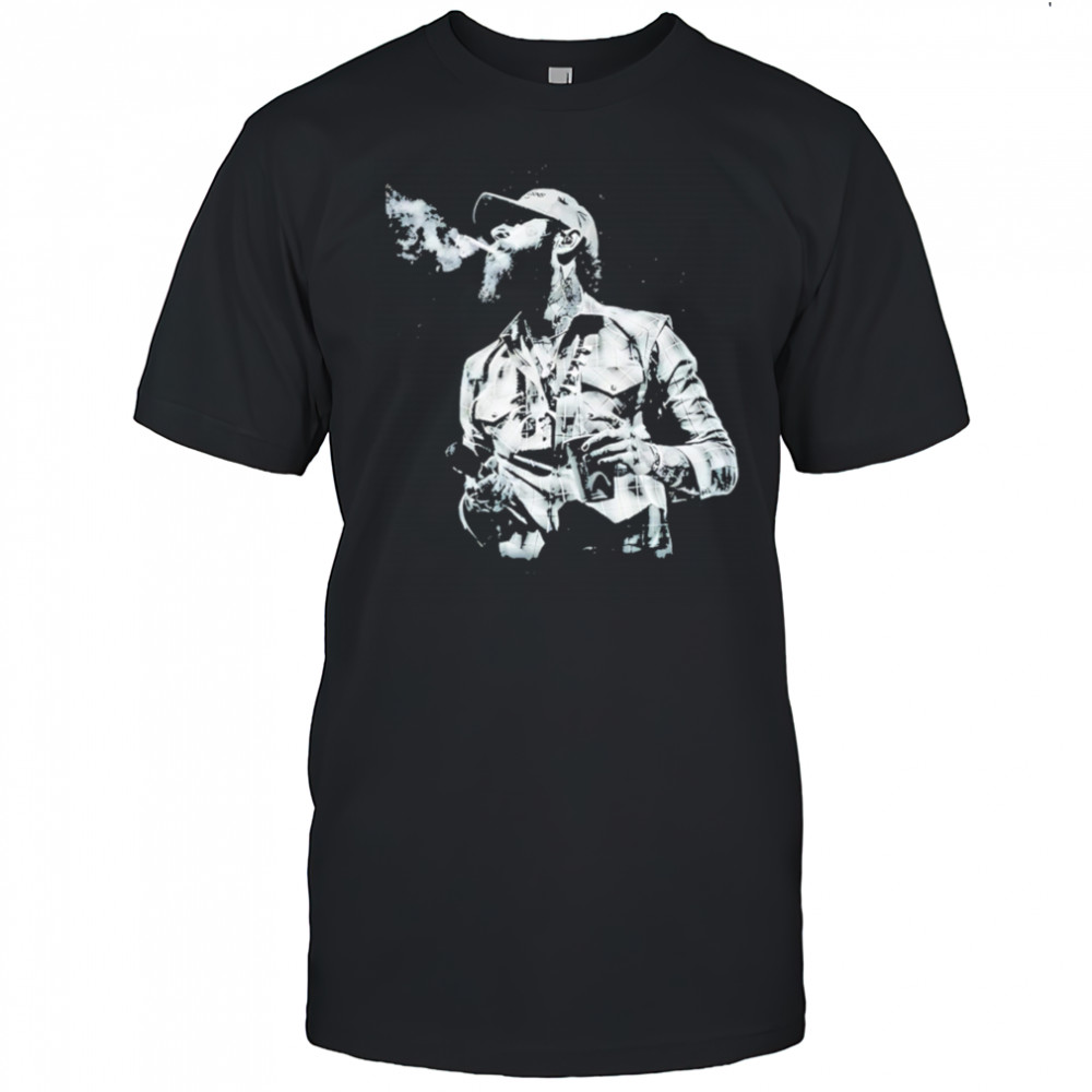 Western Cowboy Post Malone Smoking Graphic vintage shirt