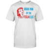 Woman grab him by the teslacles shirt