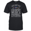 Womens Country Music And Football Funny Country Music T-Shirt
