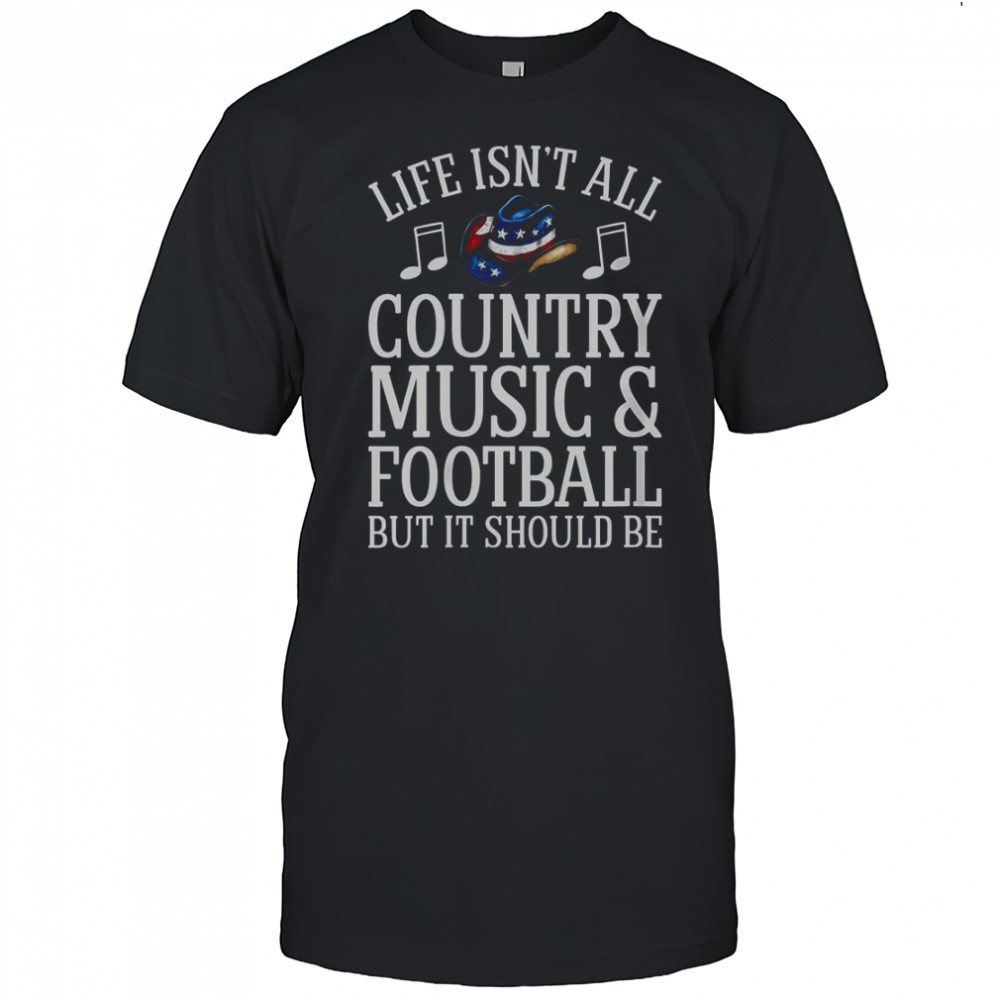 Womens Country Music And Football Funny Country Music T-Shirt