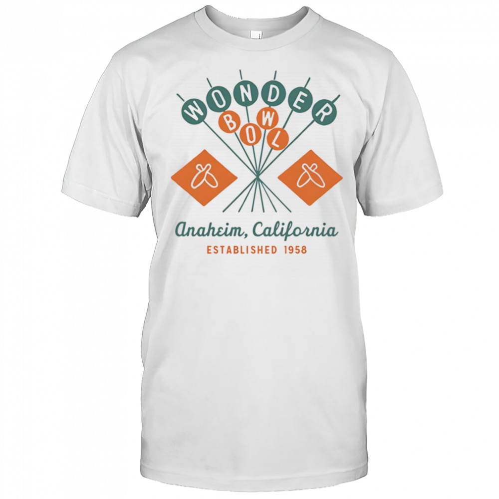 Wonder Bowl Anaheim CA Bowling Alley vintage shirt