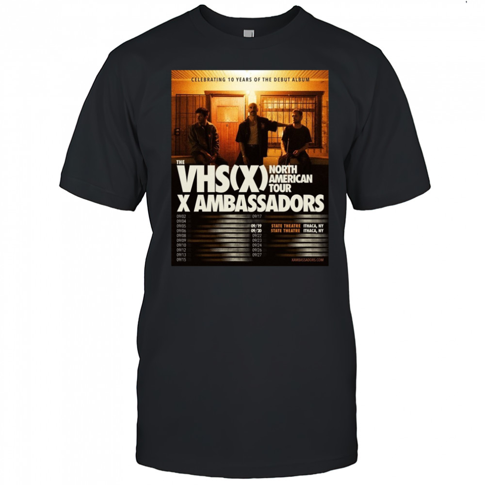 X Ambassadors To Celebrate 10 Years of VHS With Hometown Shows 2025 Shirt