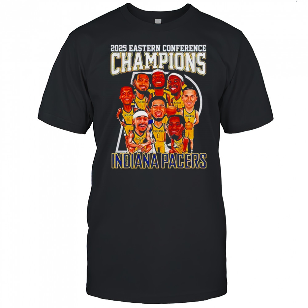 2025 Eastern Conference Champions Indiana Pacers cartoon shirt