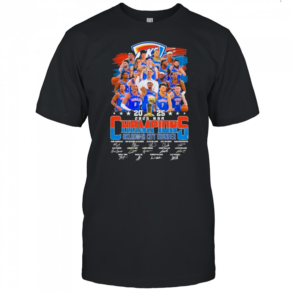2025 NBA Finals Champions Oklahoma City Thunder Signature Unisex T-Shirt