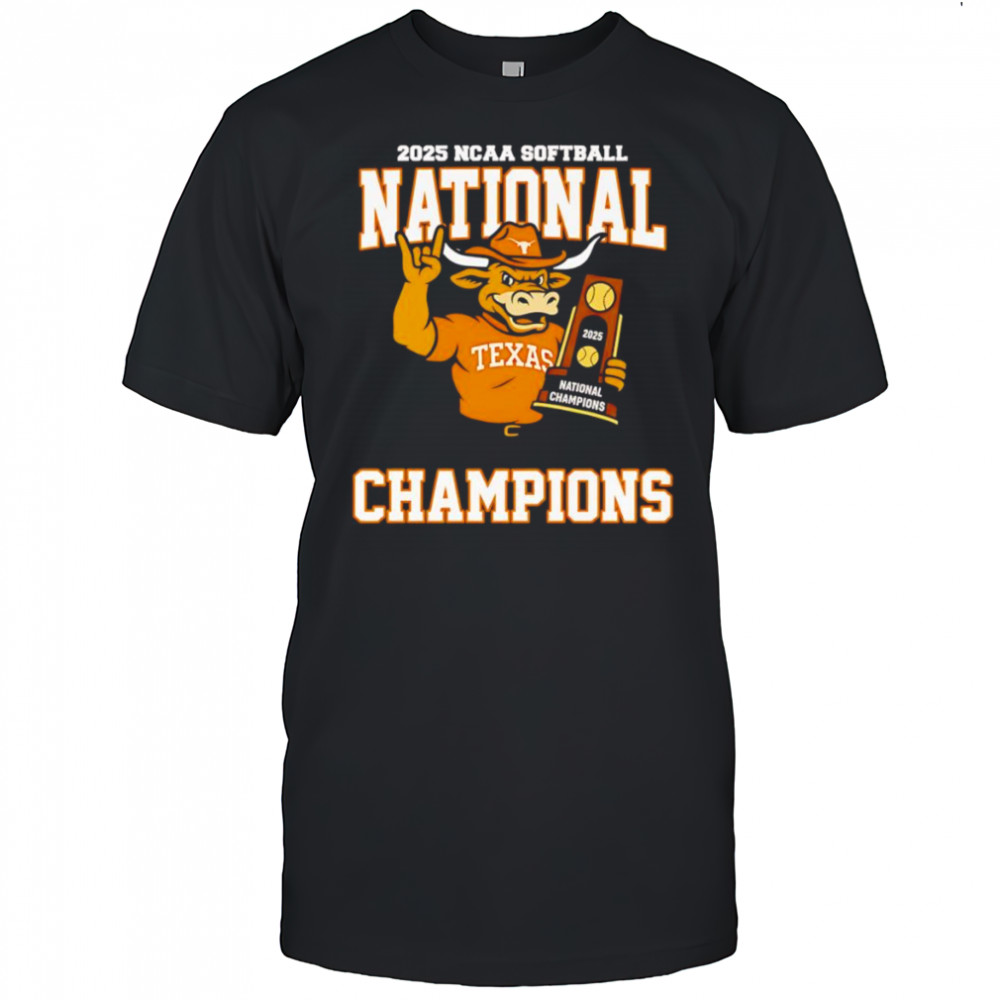 2025 NCAA Softball National Champions Texas Longhorns mascot shirt