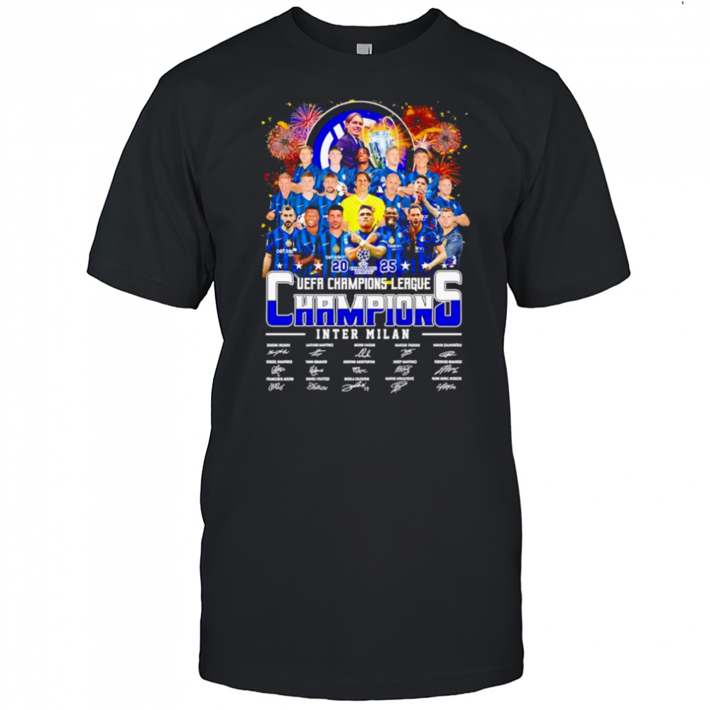 2025 UEFA Champions League Champions Inter Milan signature shirt