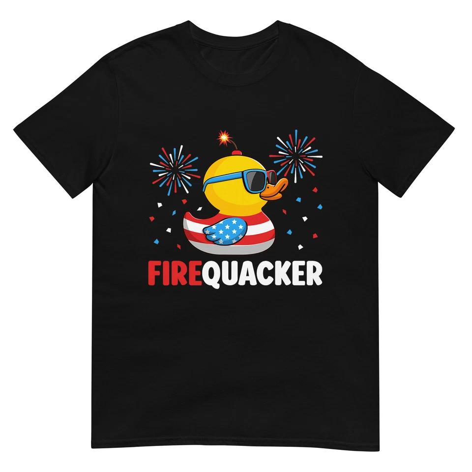 4th of July Duck Firequacker Patriotic Fourth of July Funny T-Shirt 4th of July Duck Firequacker Patriotic Fourth of July Funny T-Shirt