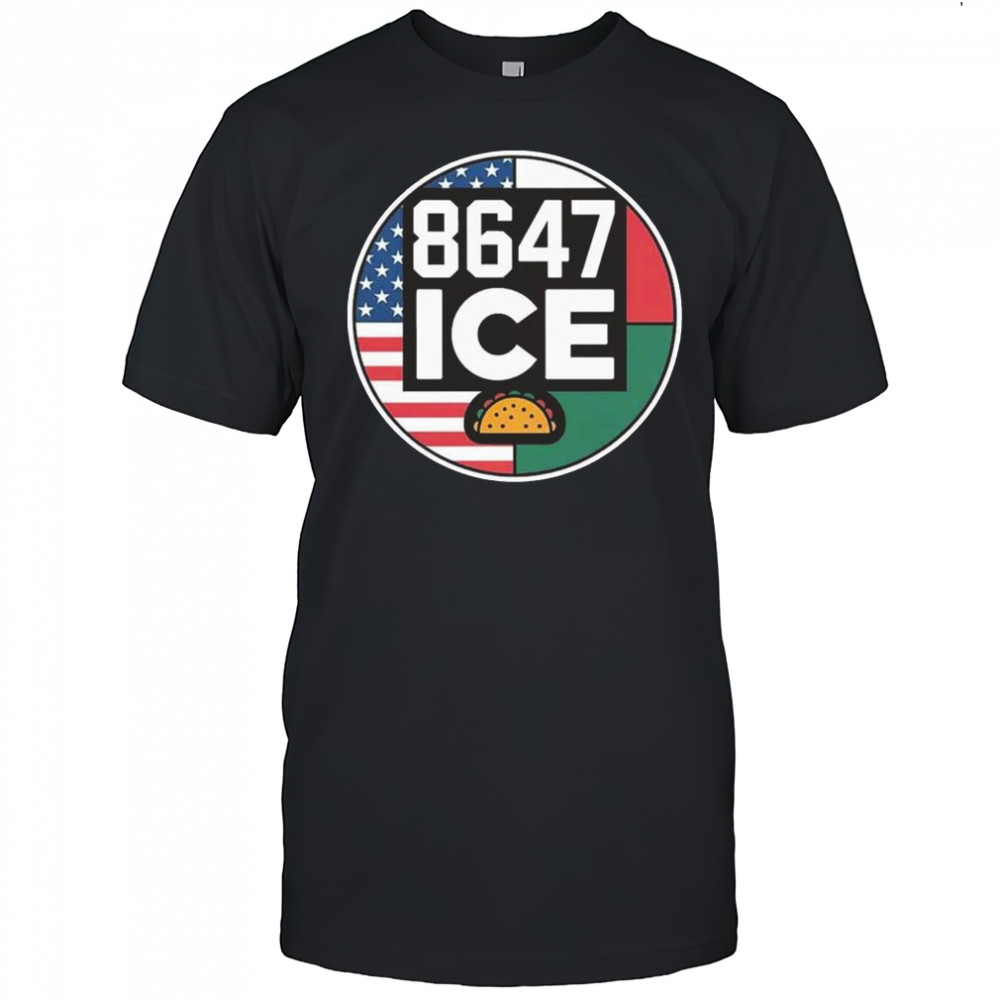 8647 ICE Taco Funny America Mexico Flag Shirt