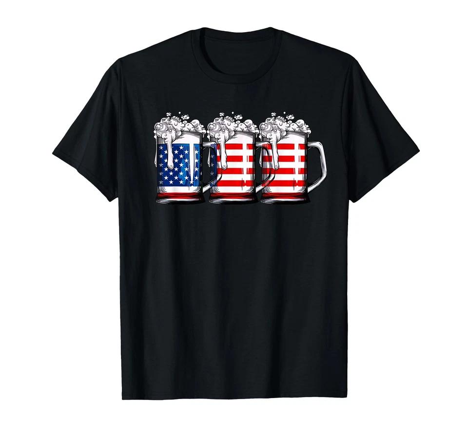 American Flag 4th of July Men Women Merica Drinking USA T-Shirt American Flag 4th of July Men Women Merica Drinking USA T-Shirt