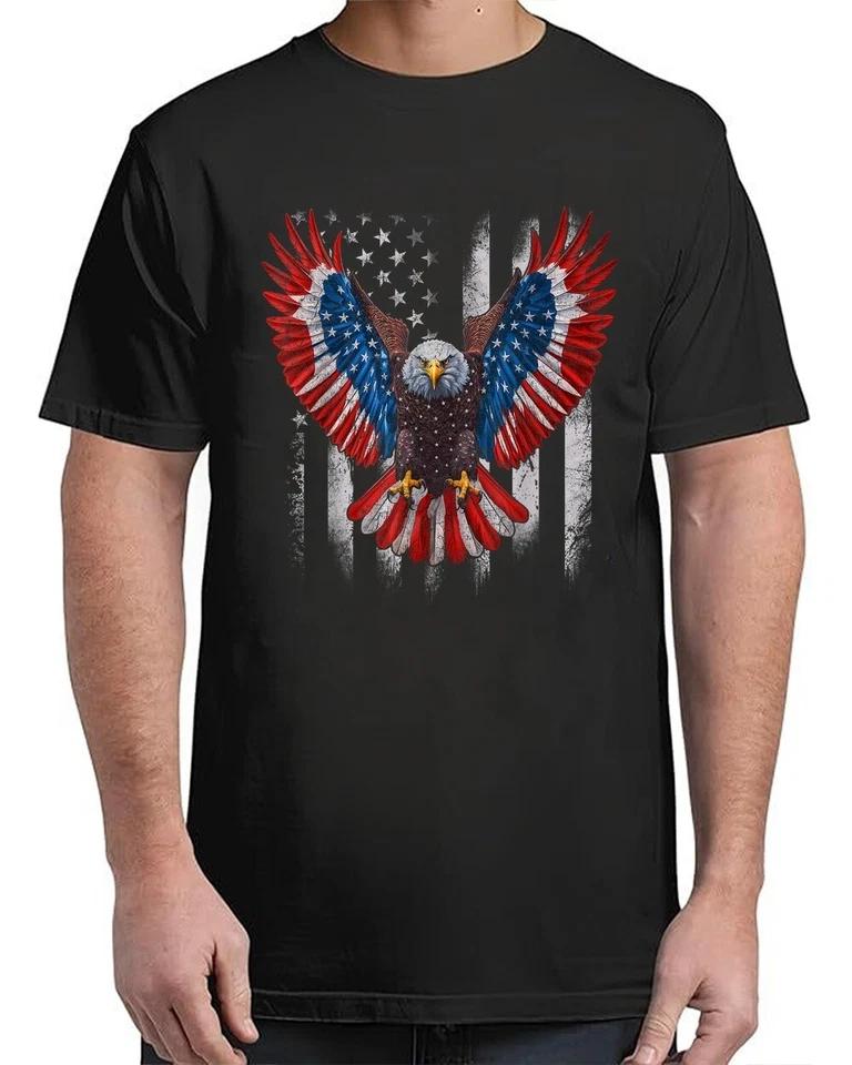 American Flag Bald Eagle 4th of July USA Patriotic Eagle T-Shirt American Flag Bald Eagle 4th of July USA Patriotic Eagle T-Shirt