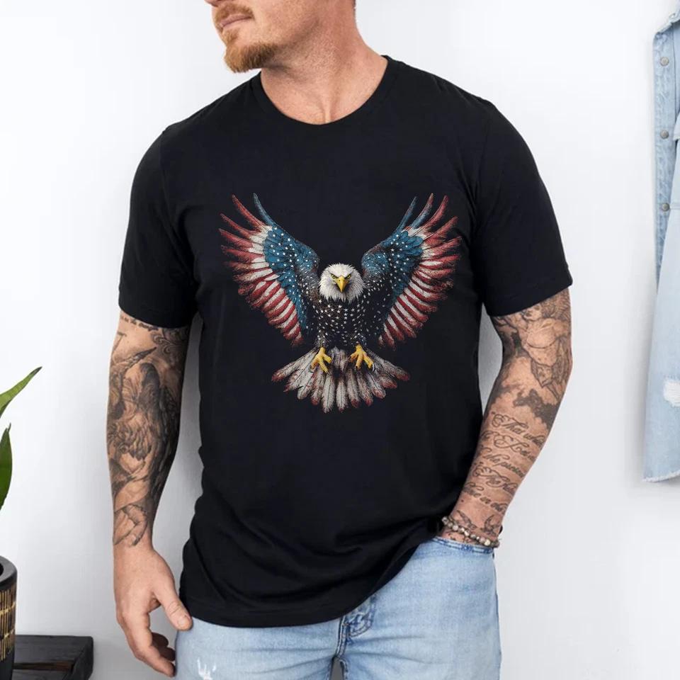 American Flag Bald Eagle 4th of July USA Patriotic Men Women T-Shirt American Flag Bald Eagle 4th of July USA Patriotic Men Women T-Shirt