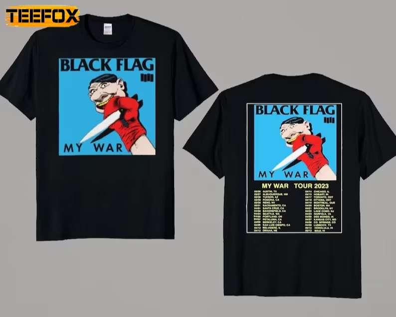 Black Flag My War Tour 2023 Short-Sleeve T-Shirt