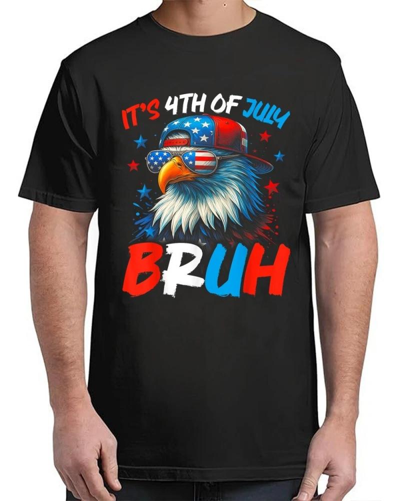 Bruh 4th Of July Fourth Of July Bald Eagle T-Shirt