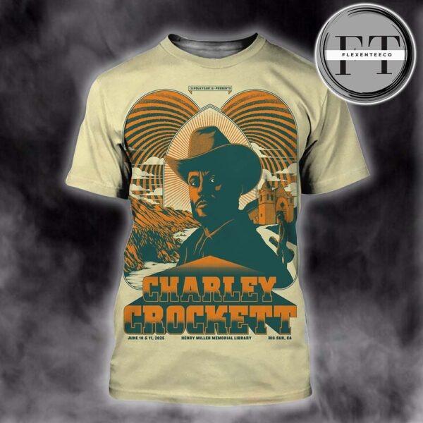 Charley Crockett Music Show At Henry Miller Library In Big Sur CA On June 10-11th 2025 All Over Sprint Shirt