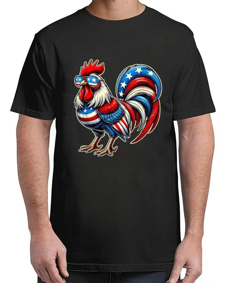 Chicken American Flag USA Farmer Funny 4th Of July Fourth T-Shirt Chicken American Flag USA Farmer Funny 4th Of July Fourth T-Shirt