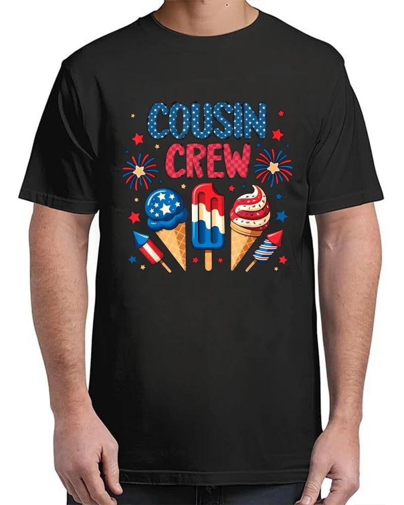 Cousin Crew 4th Of July Ice Cream Patriotic T-Shirt