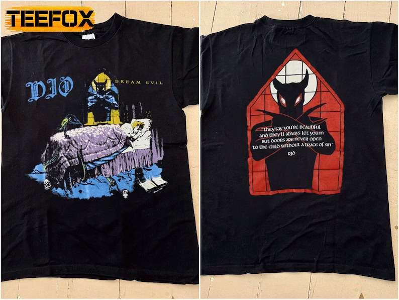 Dio Dream Evil Tour Vintage 1987 T-Shirt