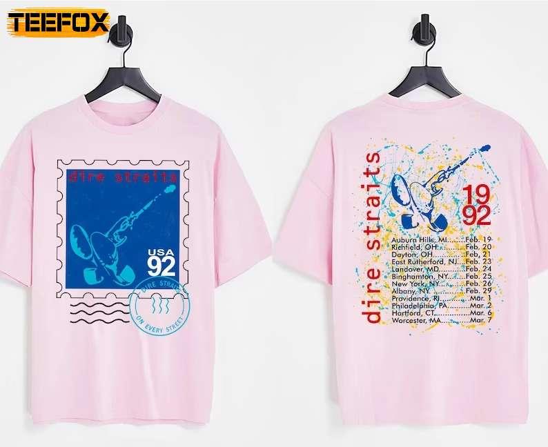 Dire Straits Graphic Tour 1992 Short-Sleeve T-Shirt