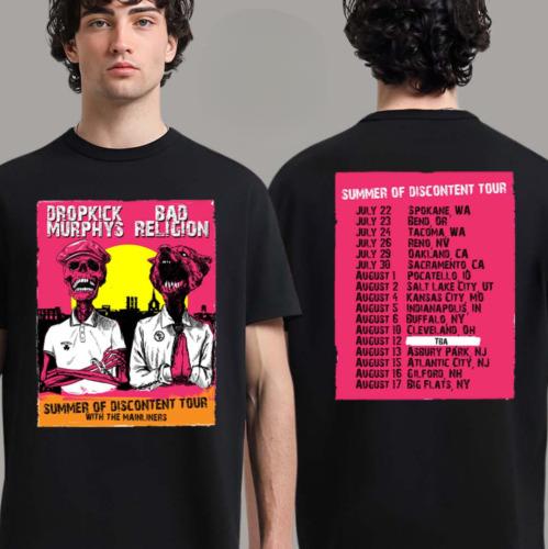 Dropkick Murphys And Bad Religion Summer Of Discontent Tour 2025 T-Shirt