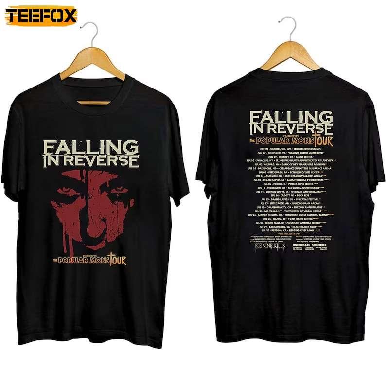 Falling In Reverse The Popular Mons Tour 2023 Band Short-Sleeve T-Shirt