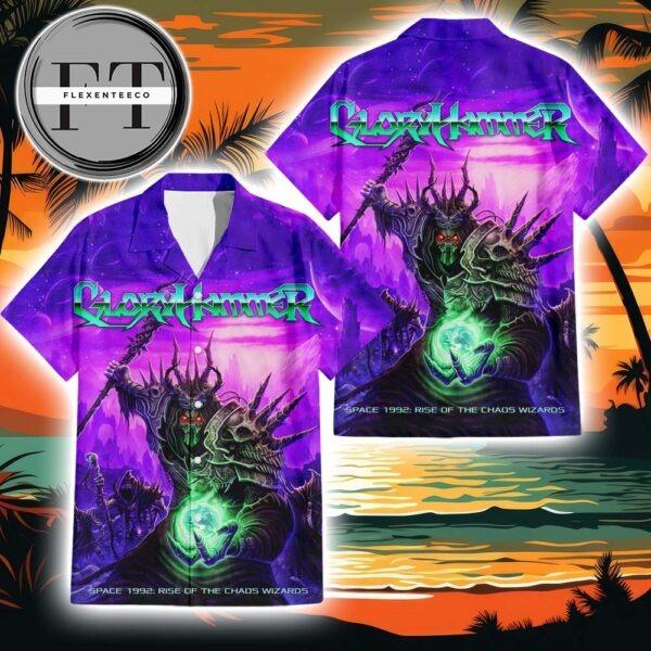Gloryhammer Space 1992 Rise Of The Chaos Wizards Album Cover 2025 Summer Hawaiian Shirt Gloryhammer Space 1992 Rise Of The Chaos Wizards Album Cover 2025 Summer Hawaiian Shirt